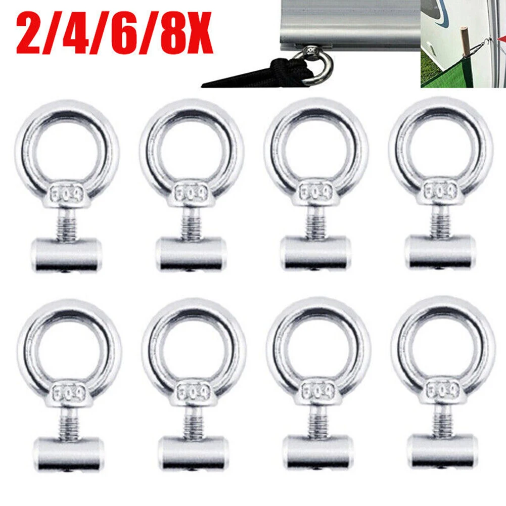 

2/4/6/8pcs Stainless Steel Awning Rail Stoppers Silver 6mm Stops Motorhome Campervan Awning Rail /Tarpaulin Stopper