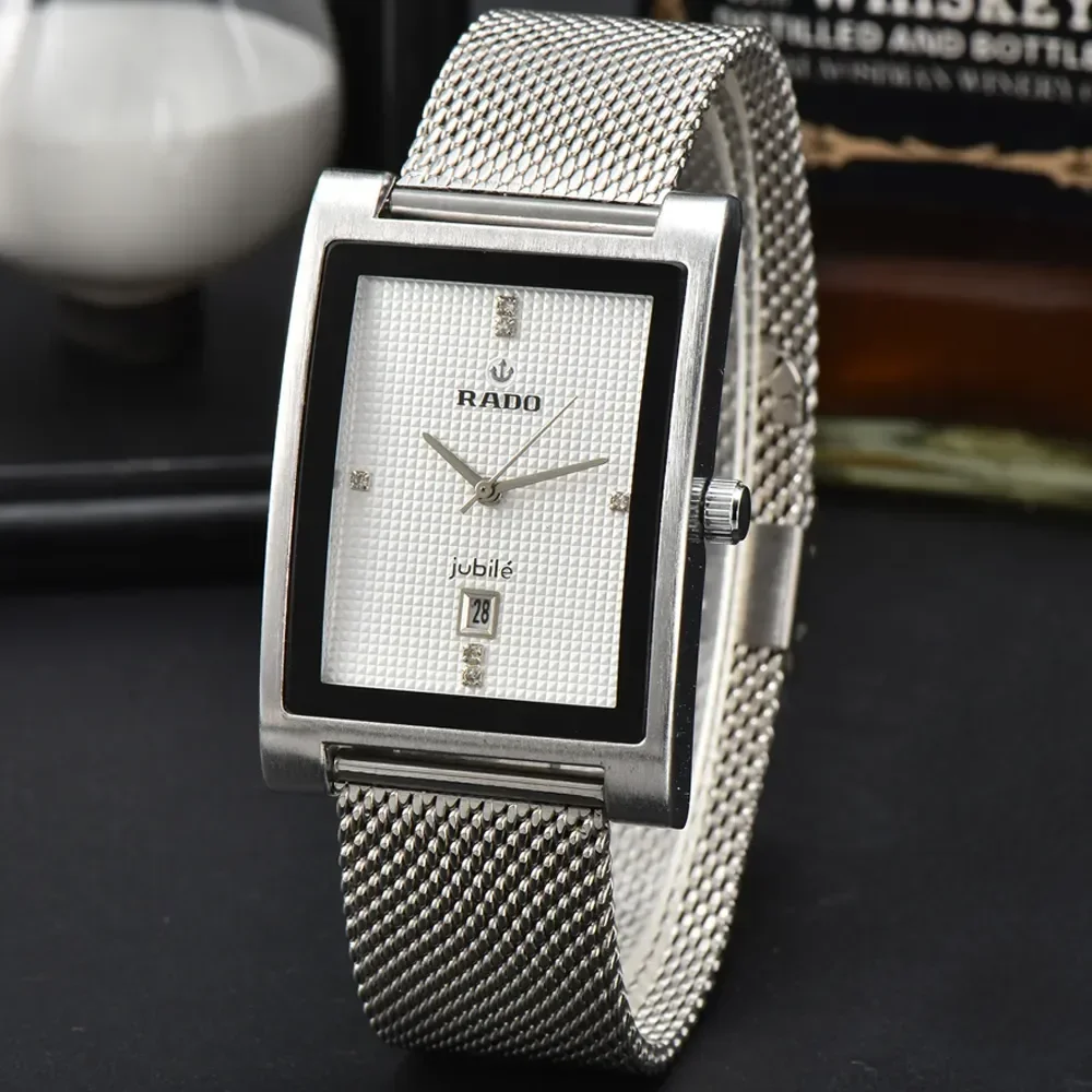 

Лидер продаж, оригинальные часы Rado в классическом стиле для мужчин, полностью из нержавеющей стали, автоматические часы с датой, качественные спортивные водонепроницаемые часы AAA