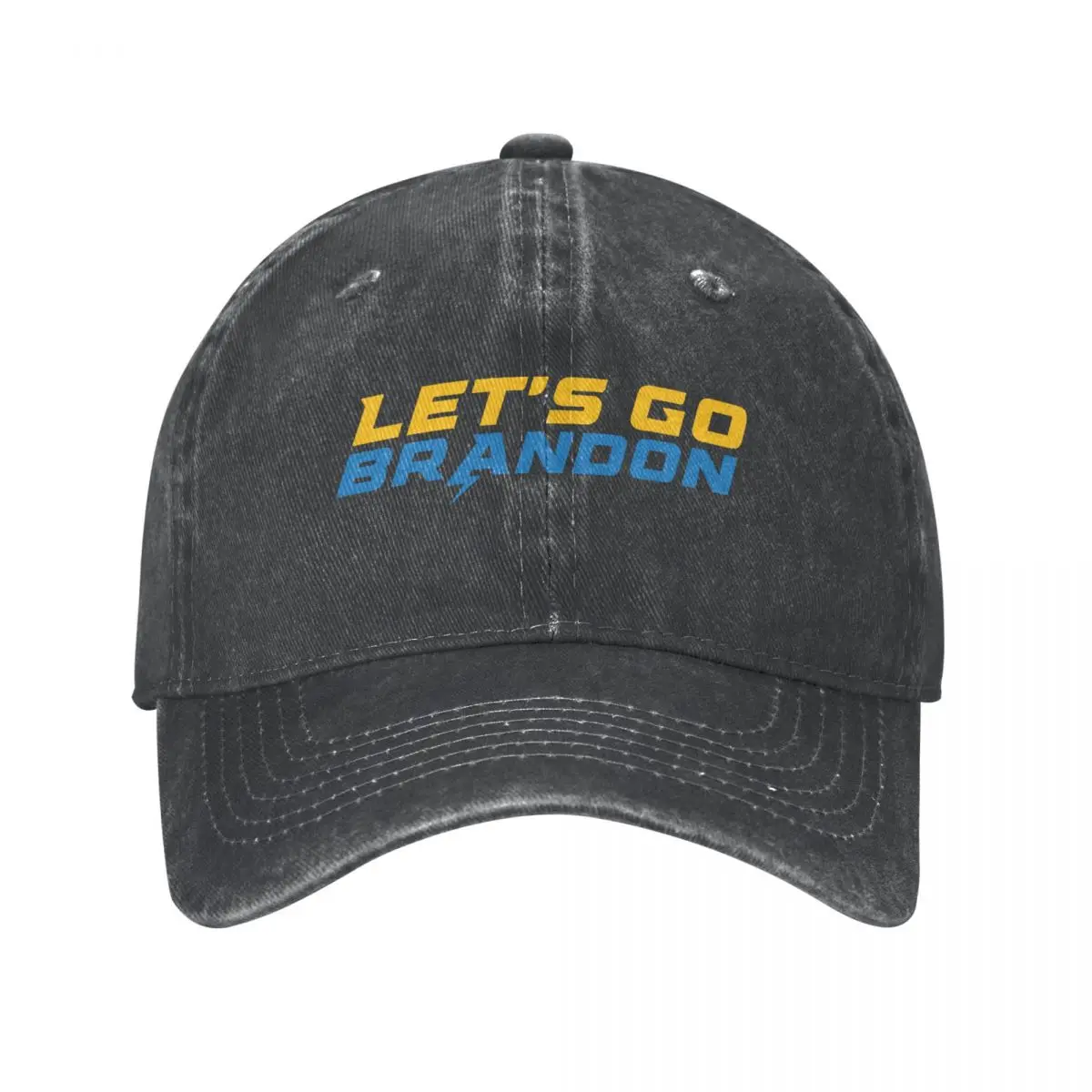 

Vintage Let's Go Brandon Baseball Cap Unisex Distressed Denim Washed Sun Cap Outdoor Summer Unstructured Soft Hats Cap