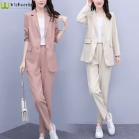 large womens suit coat womens 2022 spring and autumn new korean fat sister temperament casual fashion suit