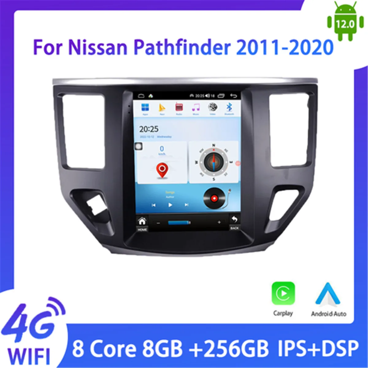 Tesla Android 13 автомобильный радиоприемник для Nissan Pathfinder R52 SL SV 2012-2020 стерео