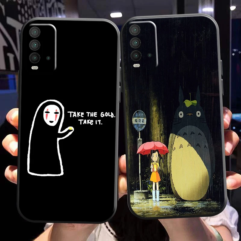 

Spirited Away Totoro No Face Man For Xiaomi Redmi Note 10 9 5G 10S 10T 9S 9T Phone Case Redmi 10 9 9T 9A 9C Black TPU Funda