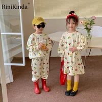 rinikinda 2022 autumn 2pcs baby boys girls outfits sets fashion full sleeve boys sets girls dress floral children clothing