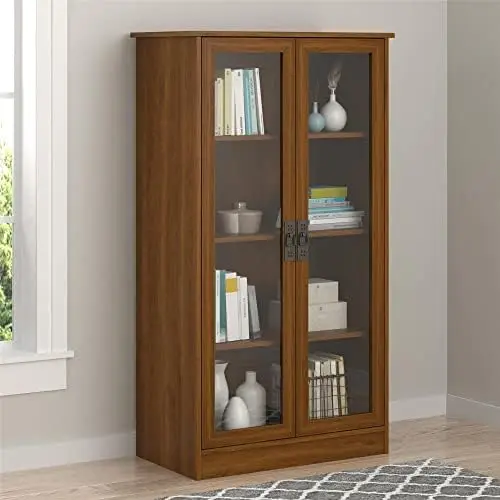 

Quinton Point Glass Door Bookcase, Espresso Coffee filter paper