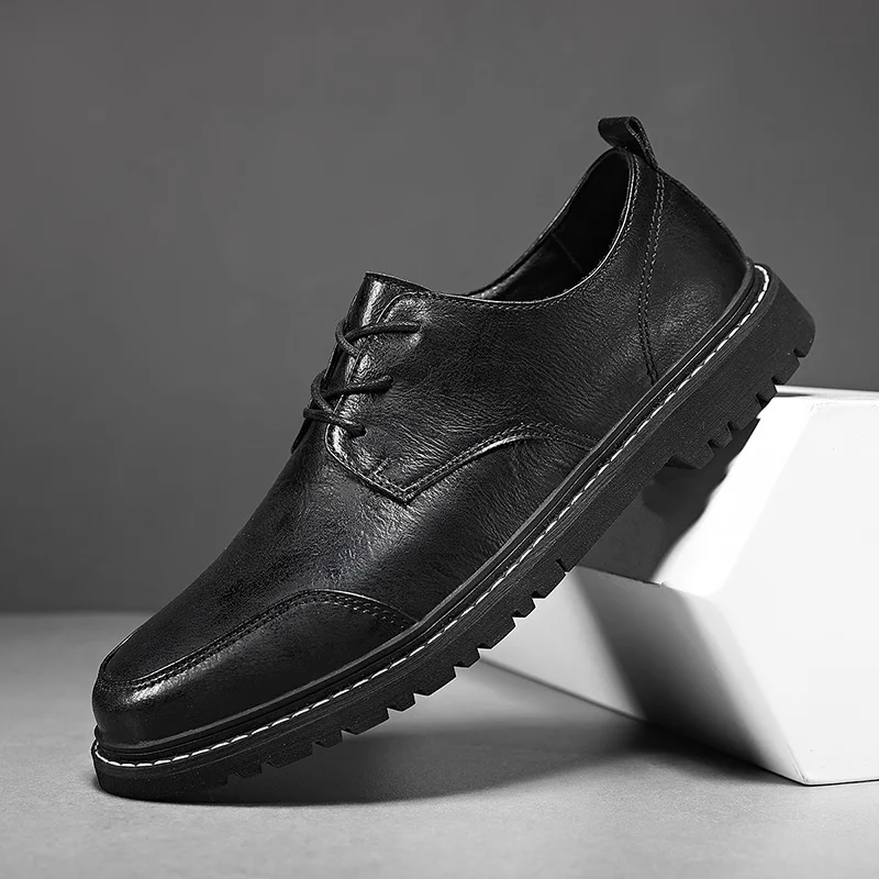 

Men Casual Shoes lace up oxfords Leather Male Sneakers Classic Men Shoes Brand Man Footwear Trend Skateboarding Shoes for men