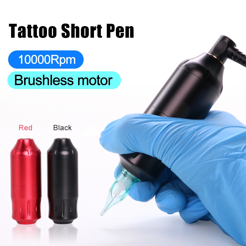 

Mini Short Tattoo Pen RCA Jack Professional Rotary Tattoo Machine Gun For Lips Eyebrow Permanent Makeup Body Art Liner Shader