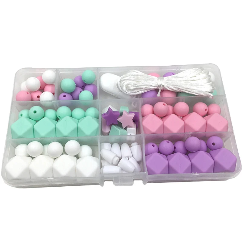 ABCPICK в упаковке силиконовые бусины для пищевых продуктов подарок душа подвески