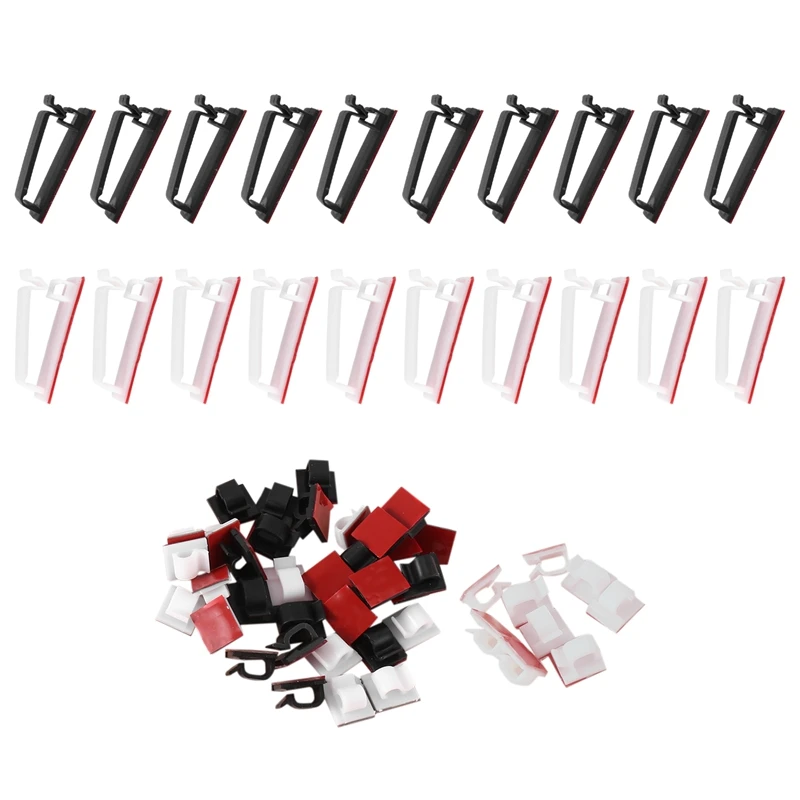

60PCS Adhesive Cable Clips,Wall Wire Holder Cord Organizer For Cable Management Under Desk For LED, USB Cable Accessories