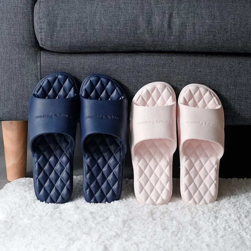 

Slippers Women's Summer Couple Models Simple Hotel Bathroom Non-slip Slippers Soft Bottom Comfortable Lightweight Sandals