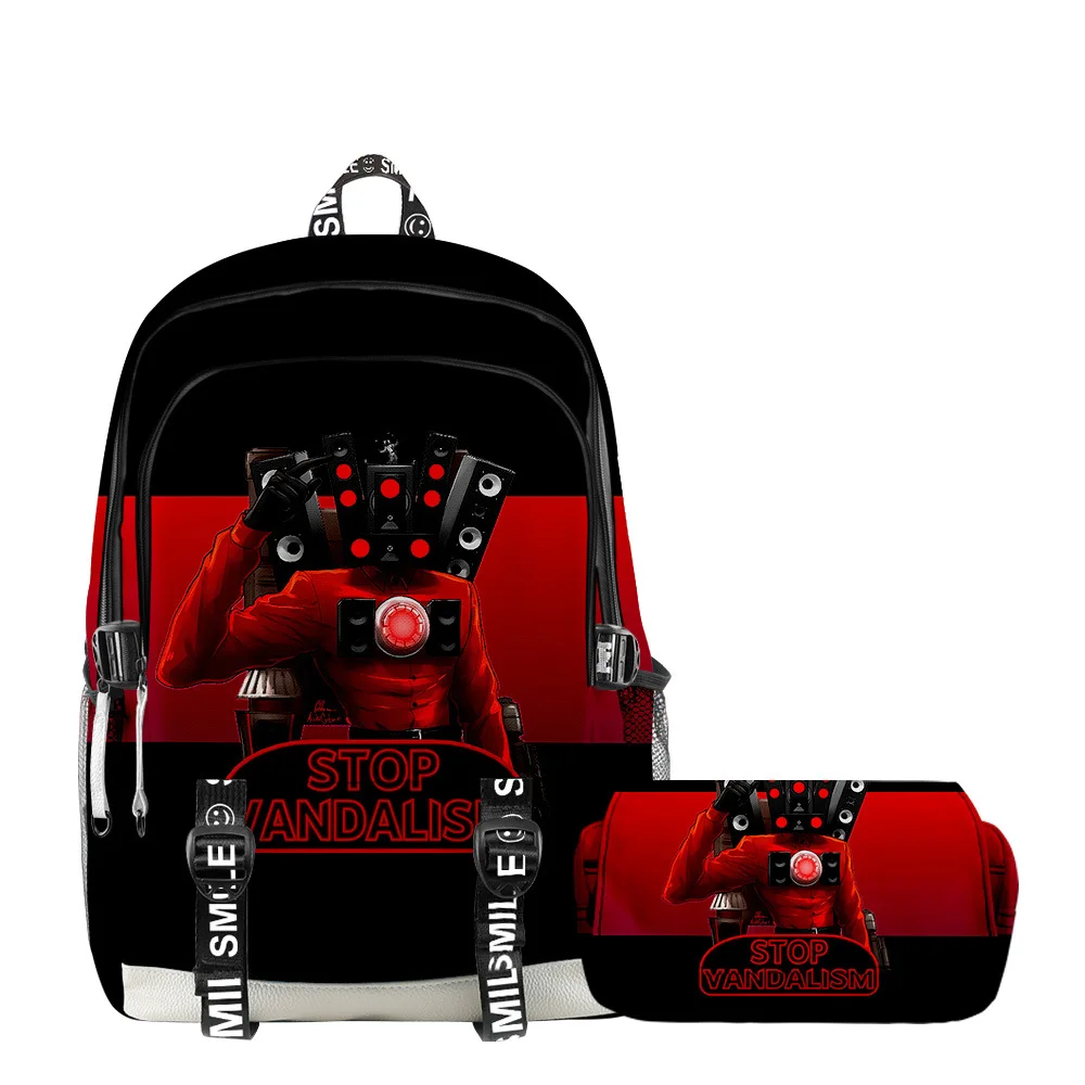 

Новый продукт для игры из двух частей, унитаз Skibidi, сумка для учеников начальной и средней школы, рюкзак, ручка-карандаш на плечо