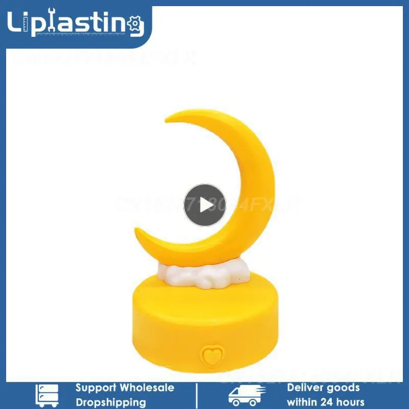 

Crescent Moon Table Lamp Plastic Luminous Toy Children's High Quality Night Light Lighting Lamp Fantastic Luminous Bedroom Decor