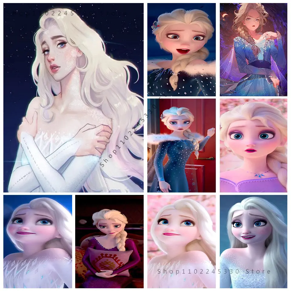 Frozen 5D Diy Diamond Painting Cross Stitch Disney Cartoon Rhinestone Embroidery Anime Home Decoration |