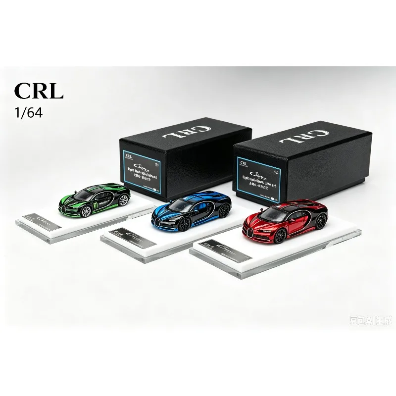 Фото CRL 1/64, смола, Bugatti, Chiron, Kailong, Art resin, миниатюрная модель автомобиля Chiron, коллекционный предмет, фигурка для взрослых, подарок для мальчика №1