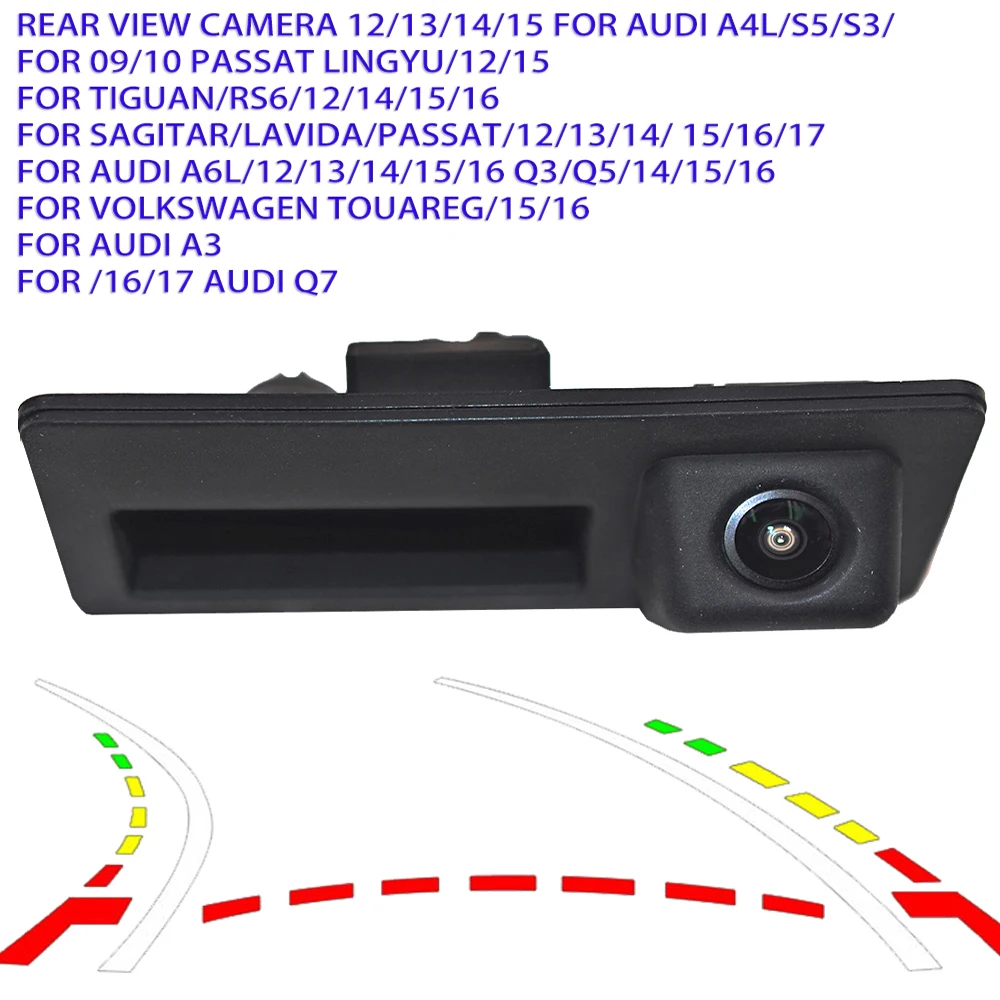 CCD HD Car Trunk Handle Rear View Camera for Audi A4 A5 S5 Q3 Q5 for VW Golf Passat Tiguan Touran Jetta Touareg B6 B7