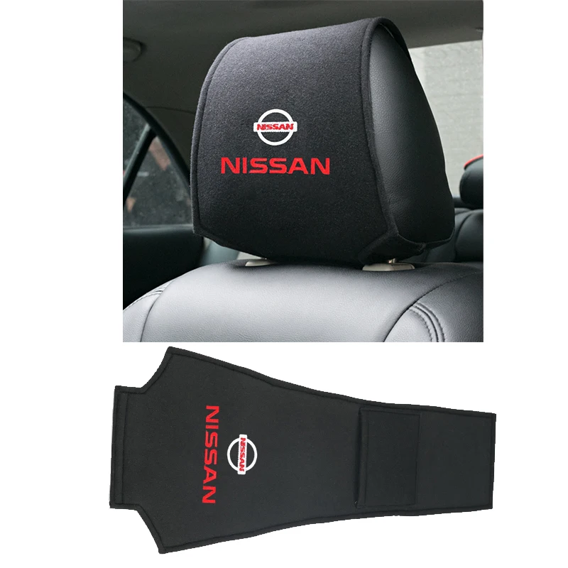 

Для Nissan Qashqai X J10 J11 Trail Tiida Juke аксессуары для стайлинга автомобилей 1 шт. чехол на подголовник автомобиля подходит