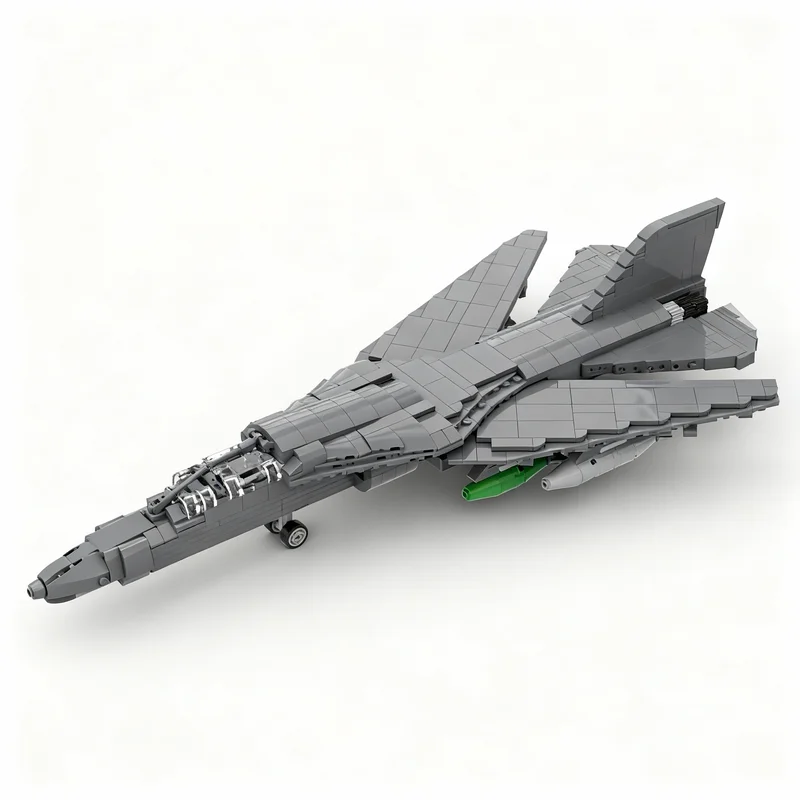 Фото 744 детали MOC City Airport F-111 Aardvark, масштаб 1:48, модель игрушечного строительного набора, архитектурный конструктор, рождественский подарок, 3D-кирпичики, образовательный набор. №2