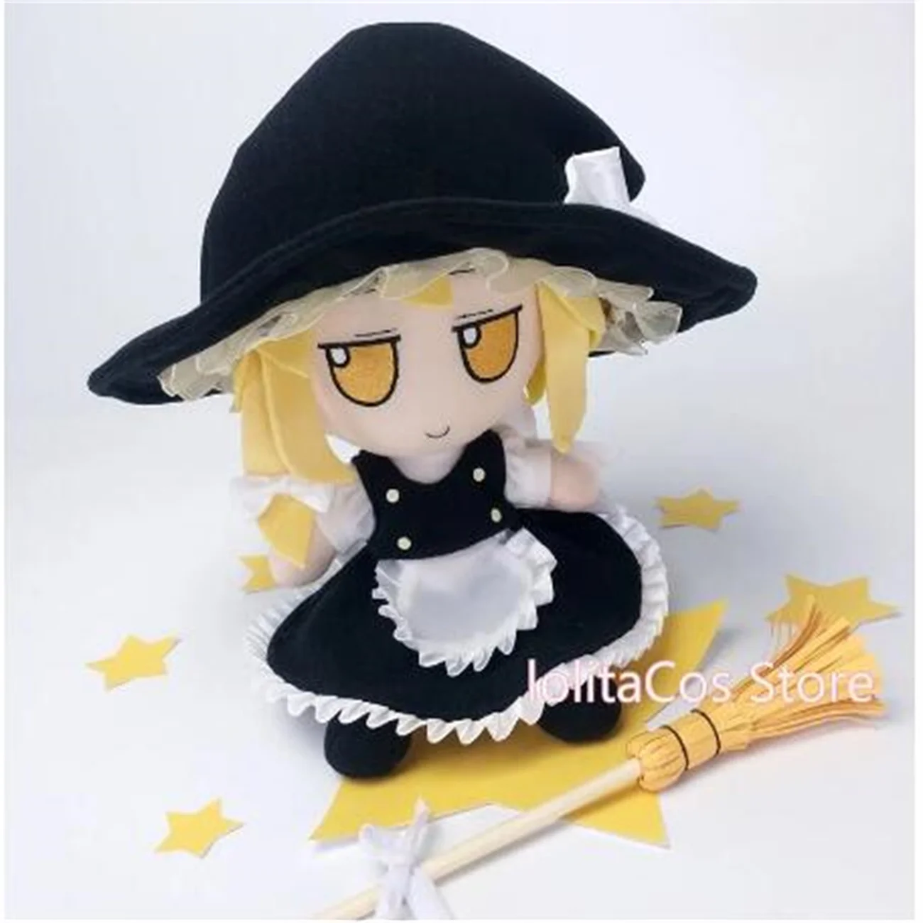 

Japan Anime TouHou Project Kirisame Marisa Cosplay Cute Doll Plush Stuffed Throw Pillow Sitting Toy Boy Girl Xmas Gifts