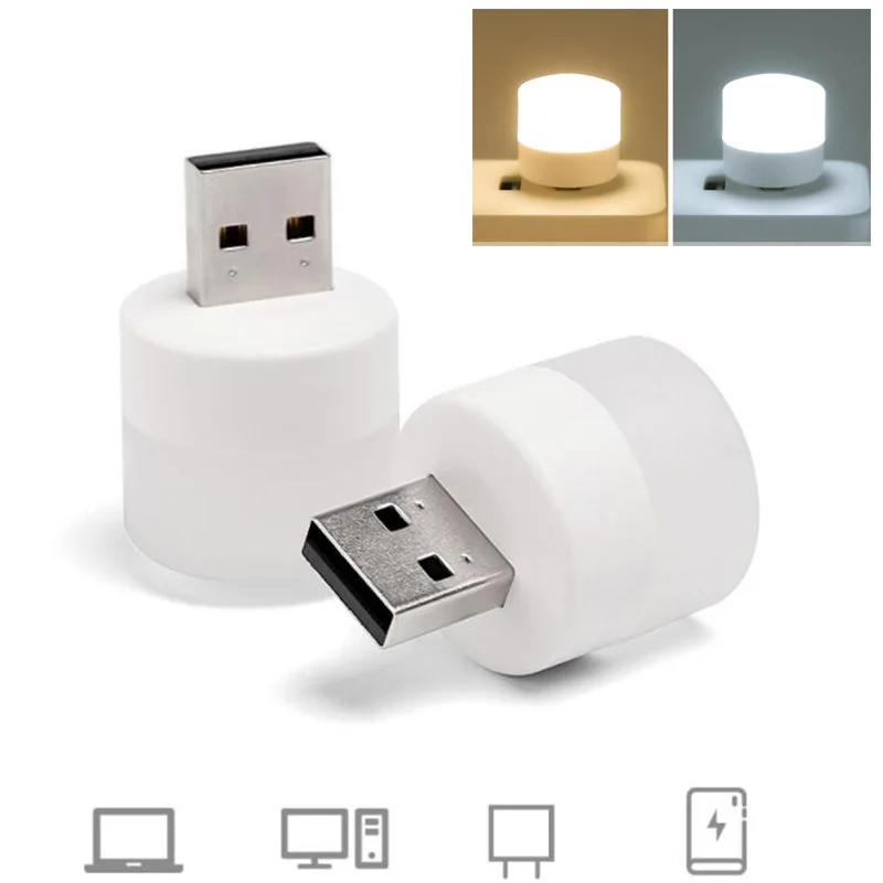 

USB-светильник па для чтения, 5 в, с карманный миниатюрный светодиодный подсветкой, для кемпинга, внешний аккумулятор, небольшие круглые защитные лампы