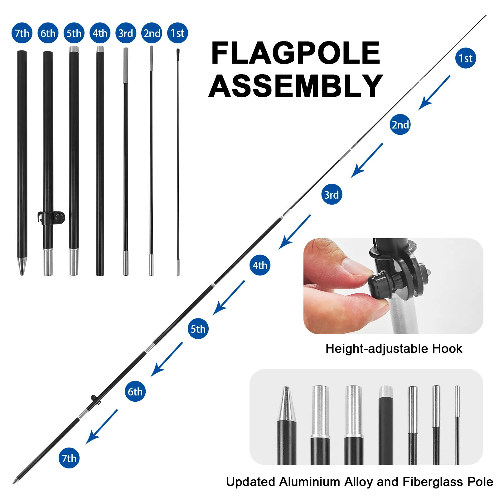 FSFLAG 1 шт. 280 см флаг с перьями Добро пожаловать флагштоком рекламное уличное