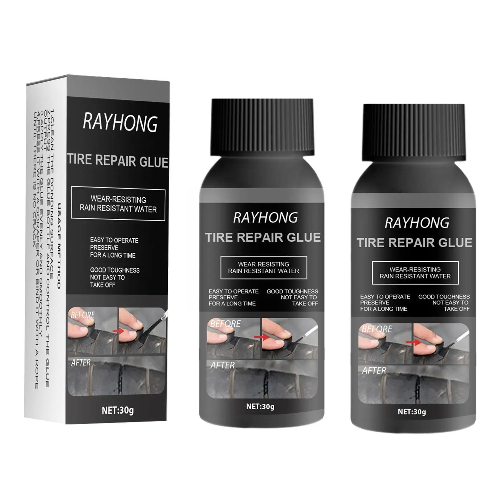 

Universal Car Tire Repair Glue Adhesives Glue Plastic Welding Agent Agent Metal Rubber Caulking Super Wood B2Z5