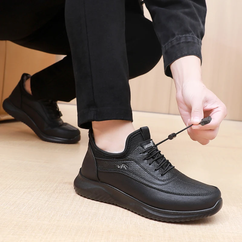 Зимняя мужская обувь. Старая пекинская тканевая Мужская обувь на хлопковой