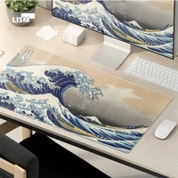 great wave art mouse pad modern tend desk mat office accessories customizable your picture water absorption material for desk