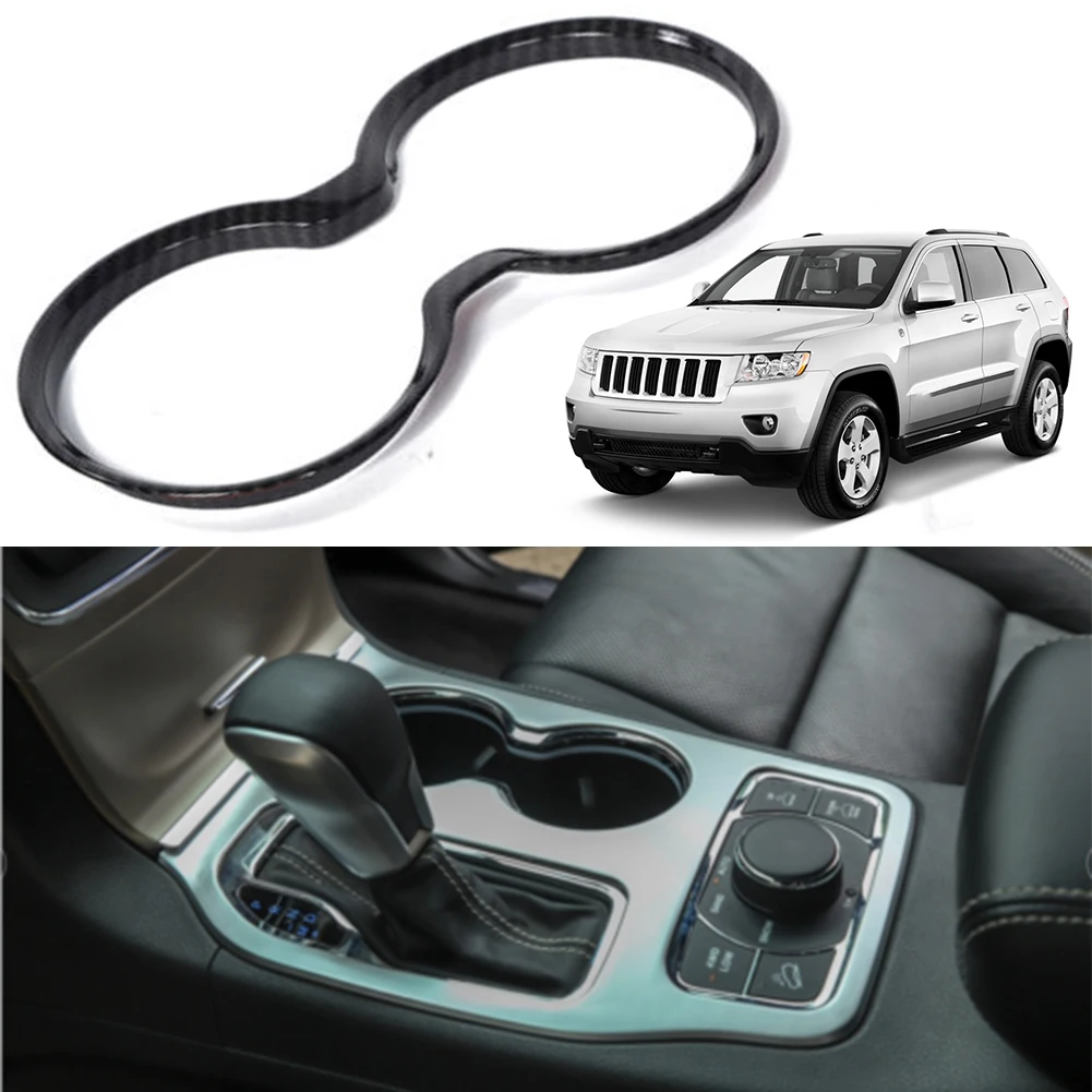 

SSSSSSSSSSCarbon Fiber Front Gear Shift Cup Holder Cover Trim Ring For Grand CherokeeSSSSSSSSSSSar AccessoriesSSSSS