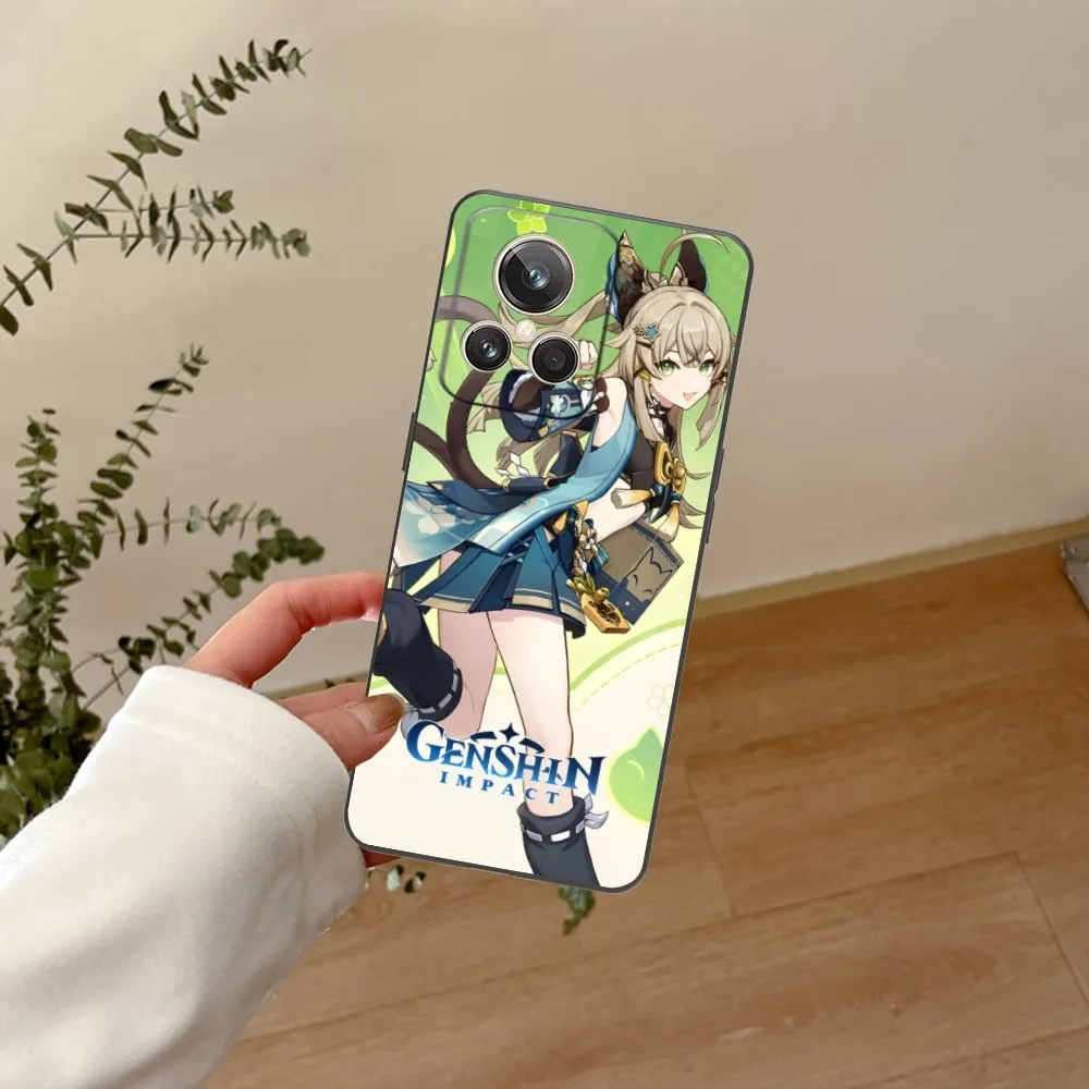 Чехол для мобильного телефона Genshin Impact Kirara Realme GT 2 9i 8i 7i Pro X50 X2 C35 C21 C20 C11 C3 Черный