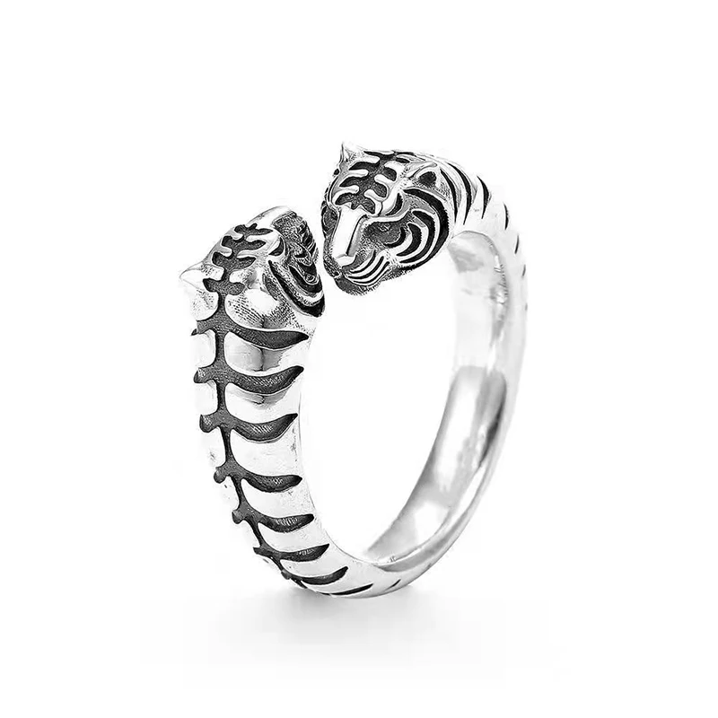 

New Design Tiger Ring Adjustable Tide Brand Hip Hop Cool Personality Simple Versatile Retro Jewelry Accessories