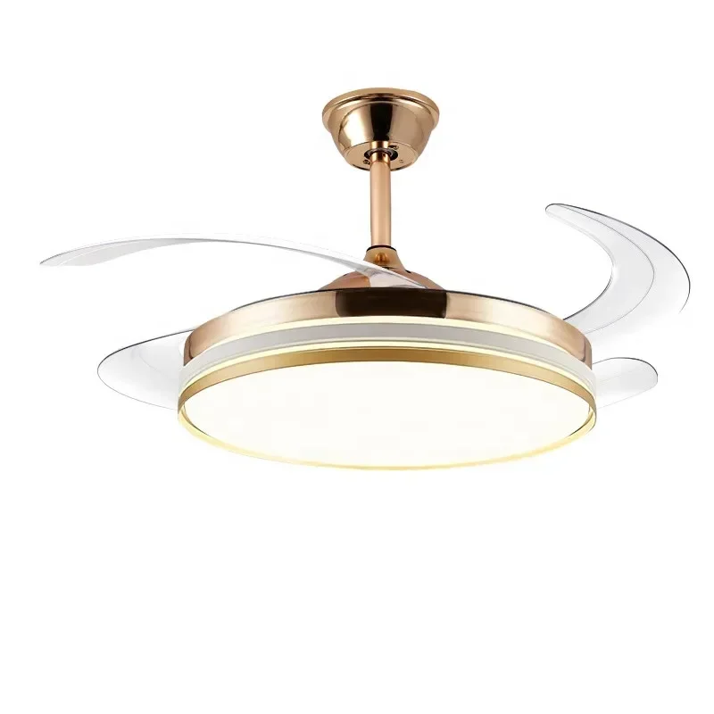 Выдвижной потолочный вентилятор для люстры в современном минималистичном стиле