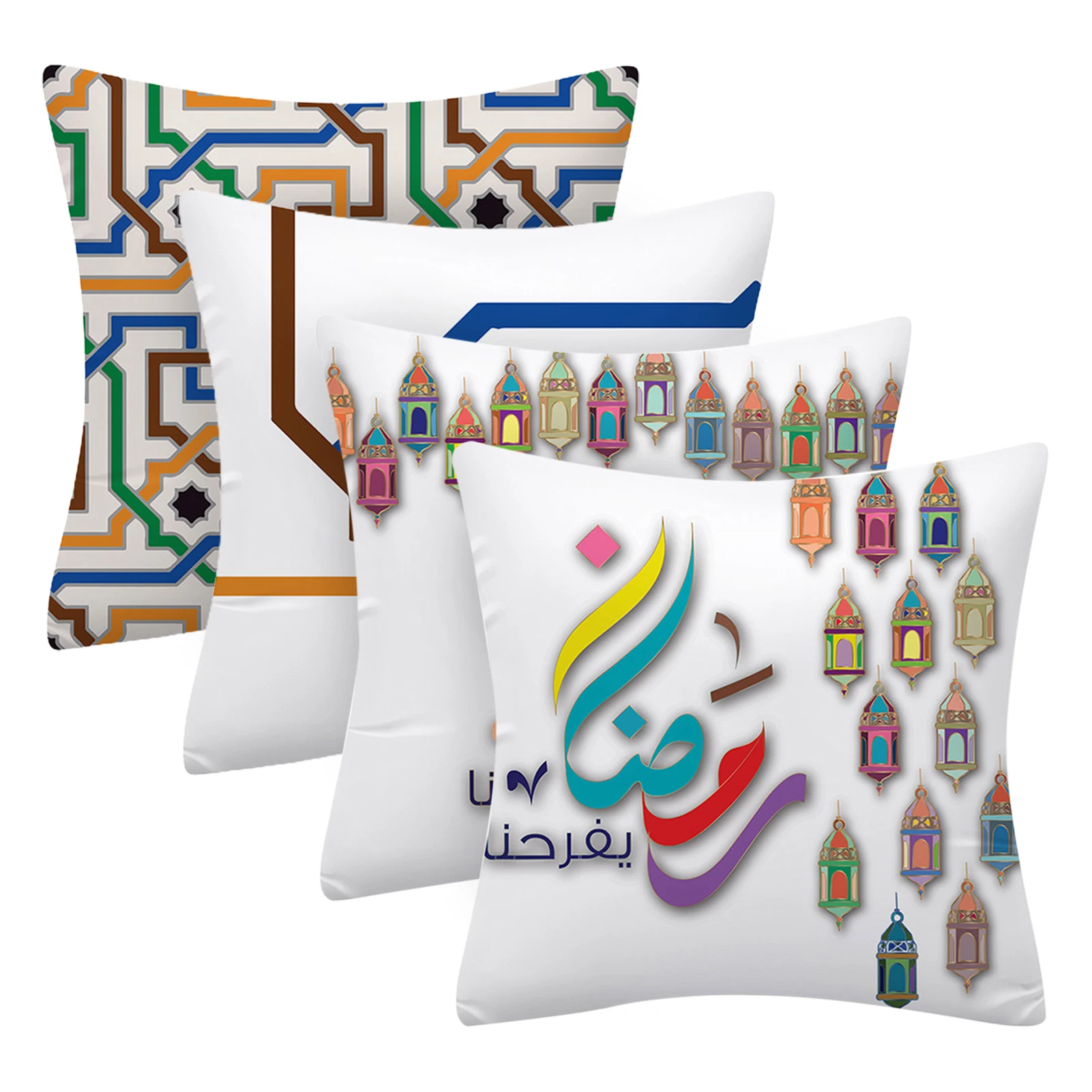 

Рамадан плед наволочки 18X18 в 4 шт квадратные мусульманские наволочки ИД Мубарак молния наволочка для дивана