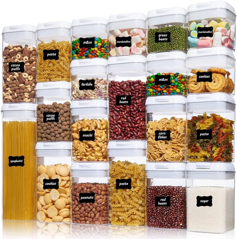 

Vtopmart Airtight Food Storage Containers, 20 Pieces BPA Free Plastic Cereal Containers with Easy Lock Lids,for Kitchen Pantry