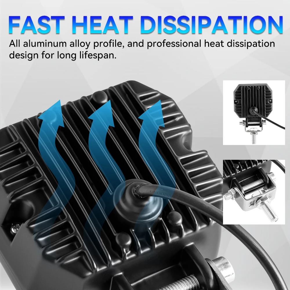 1/2 шт. светодиодные противотуманные фары ангельские глазки квадратные 12-24 В для