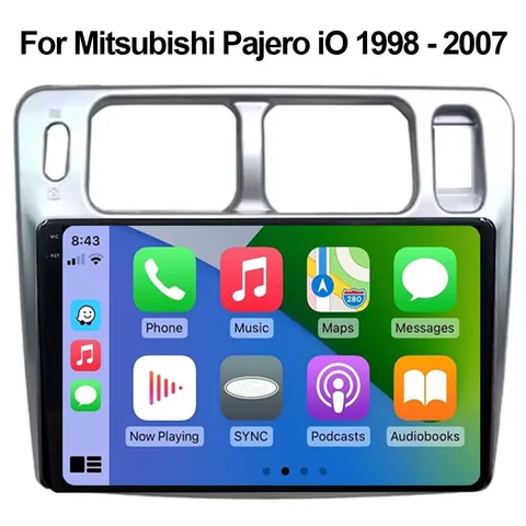 Для Mitsubishi Pajero iO 1998-2007 Автомобильный радиоприемник Android 14 Carplay GPS-навигация Android Авто Стерео без 2din 5G WiFi BT