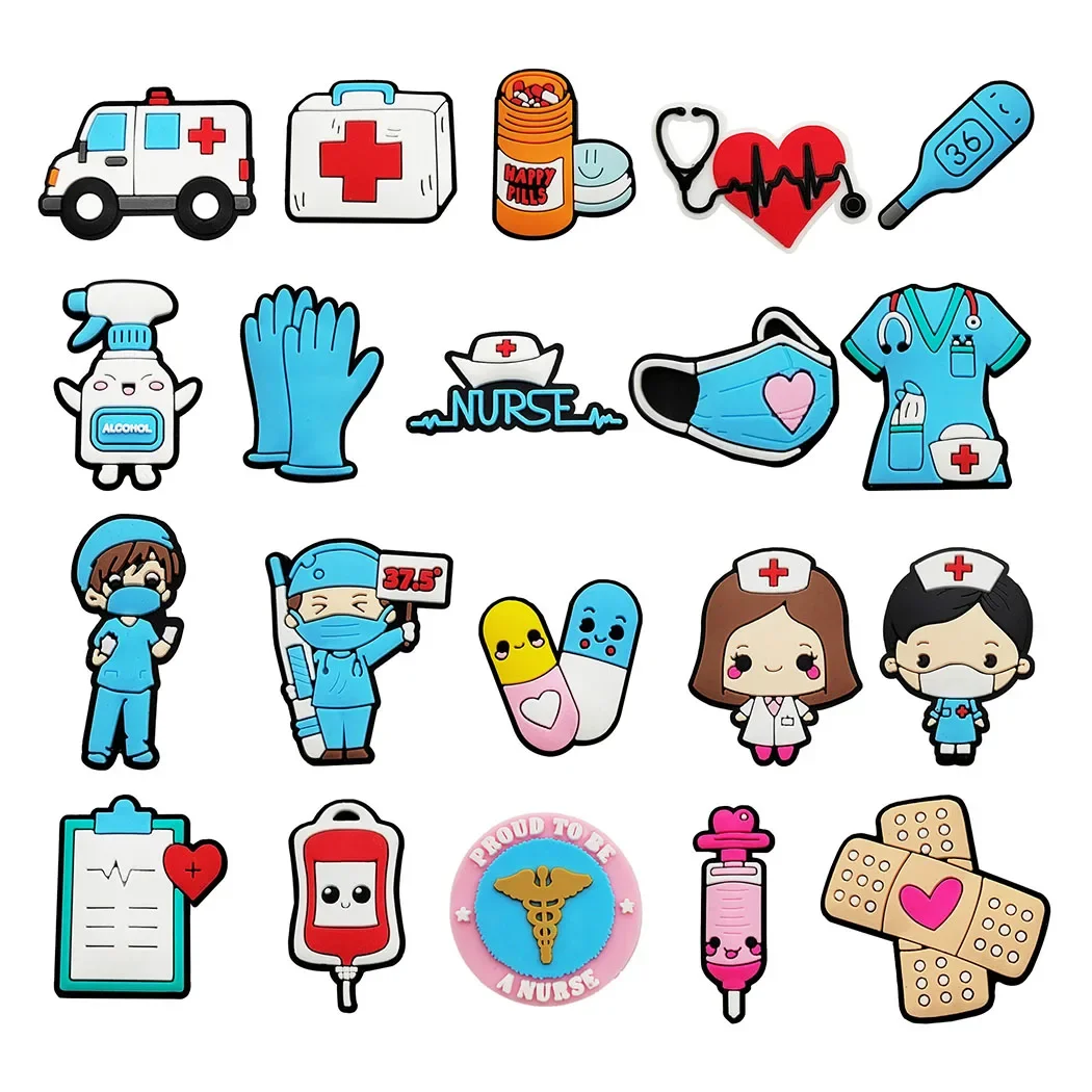 zawieszki do butów pielęgniarki dla Crocs sandały damskie drewniaki przypinki ozdoby akcesoria mężczyźni odznaki chłopcy dziewczęta