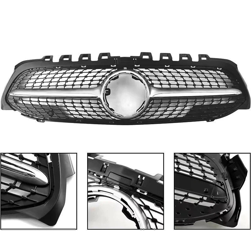 Для Mercedes Benz A Class W177 2019-2023 Автомобильная решетка переднего капота гоночный бампер