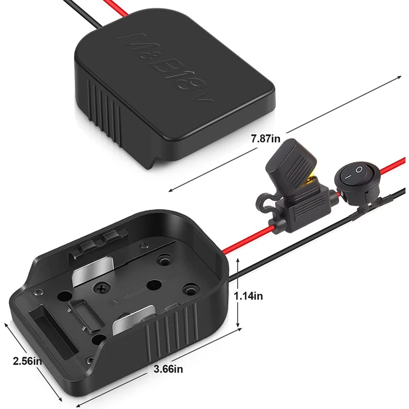 Блок питания с предохранителем и переключателем для литиевой батареи Makita 18 В/14 4 В