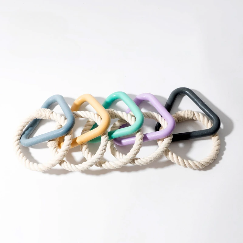 

Pet Dog Chew Toys Triangle TPR Cotton Rope Puppy Tug of War Molar Clean Toy Dog Toys for Large Small Dogs Pet Puppy Supplies