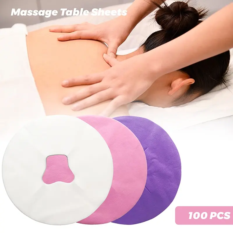 

100Pcs Disposable Beauty Massage Table Sheets Headrest Pads Face Pillow Cushion Cover Towel Face Cushion Pillow Cushion