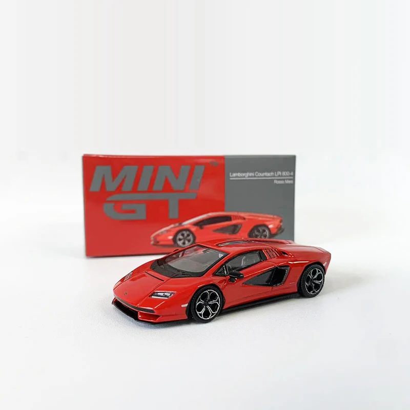 Модель автомобиля MINIGT 1:64 Lambor Countach LPI 800 спортивный автомобиль из сплава красный #