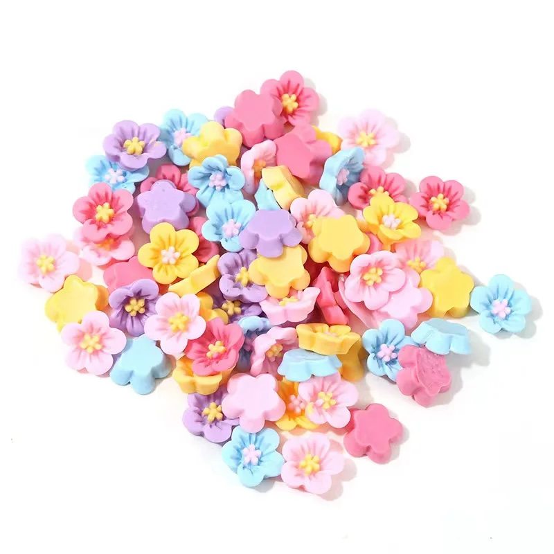 

25pcs 14mm Resin Mixed Sunflower Daisy Flatbacks Embellishments Cabochons For Phone Baby Decorations DIY Crafts