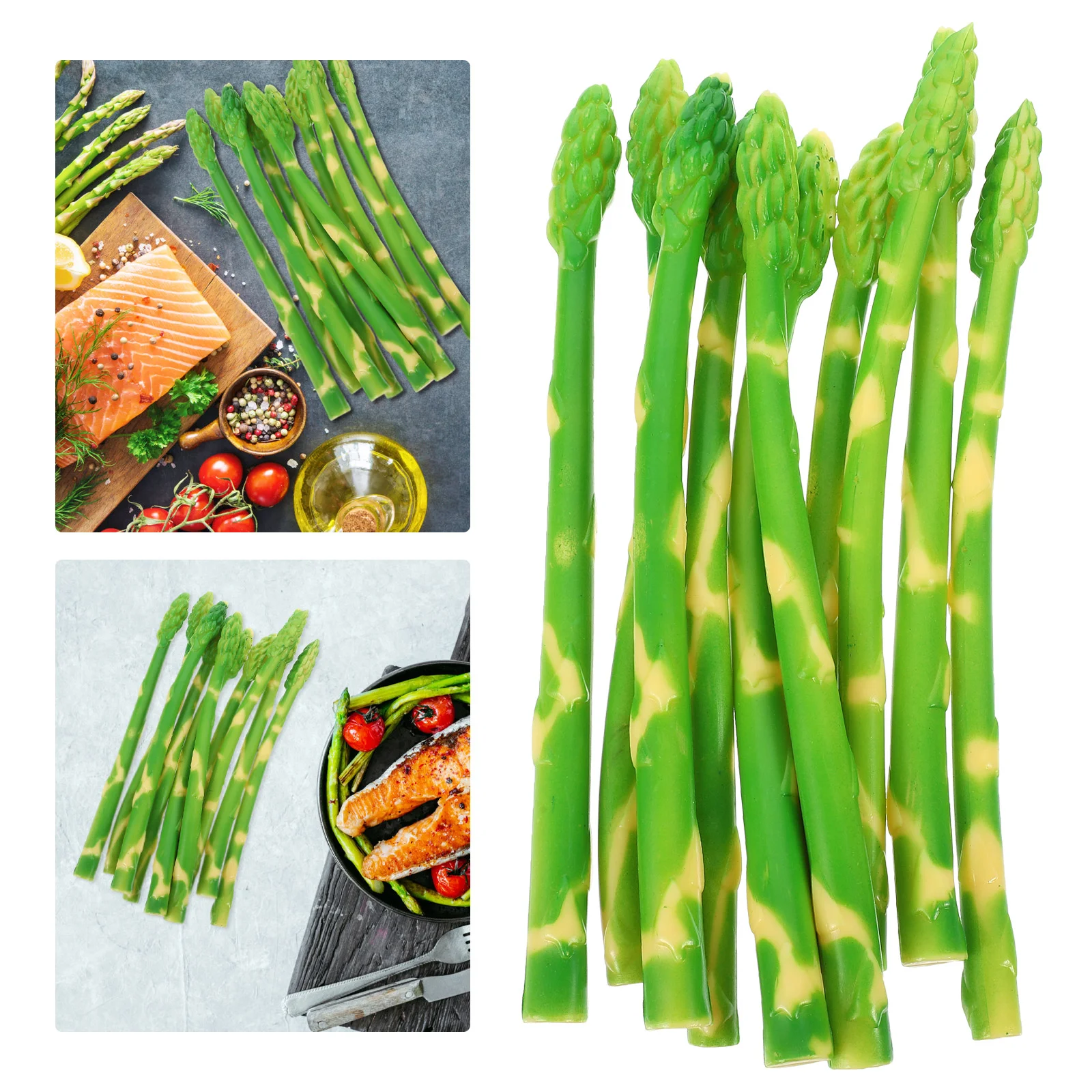 

10 Pcs Simulated Asparagus Ornaments Simulation Decors Rustic Realistic Vegetable Restaurant Display Vegetables Home Models