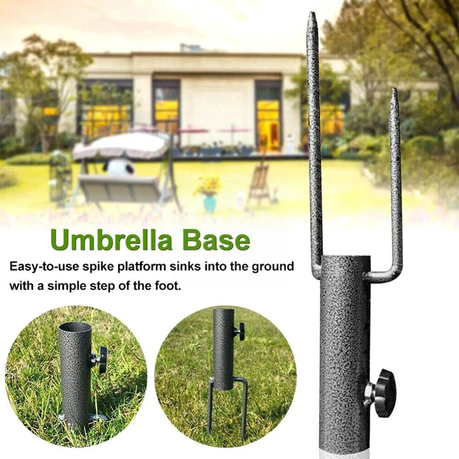 

Sun Beach Umbrella Stand Fishing Stand Garden Lawn Stand Parasol Holder Rods Ground Tool Spike Umbrella Patio Fishing I5D8