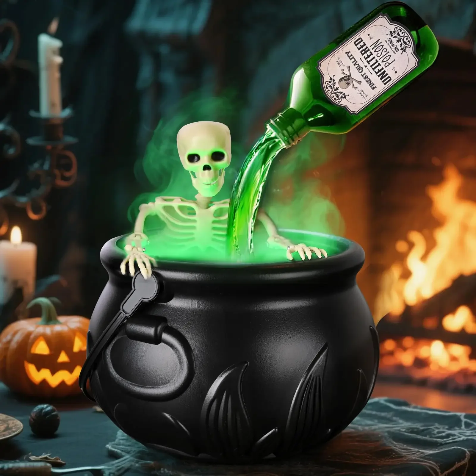 

Котел ведьмы с подсветкой и туманом Halloween WitchCauldron