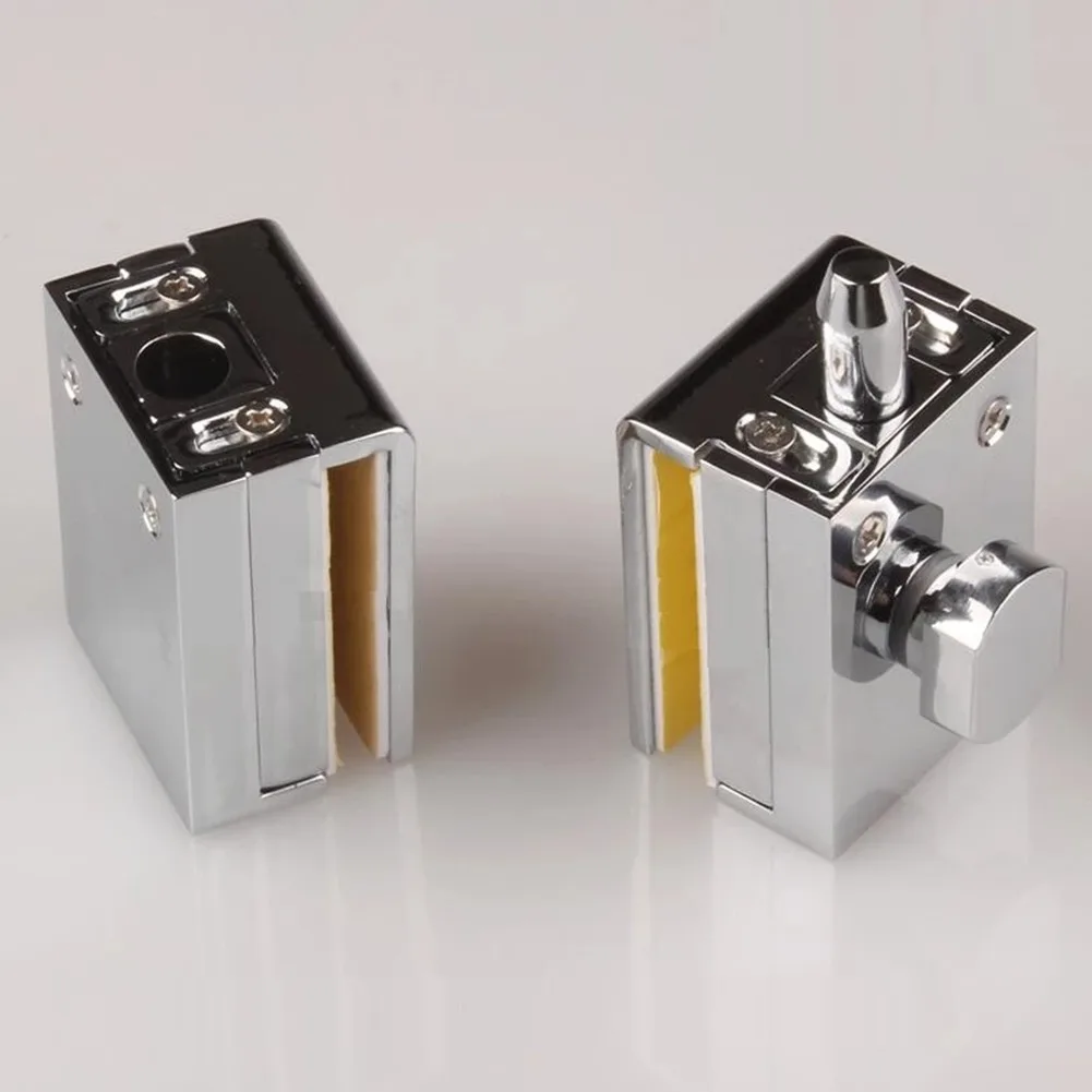 

1PC Zinc Alloy Thicken Free Opening Latch Glass Panel For Shower Room Bathroom Glass Door Building Hardware Home Improvement