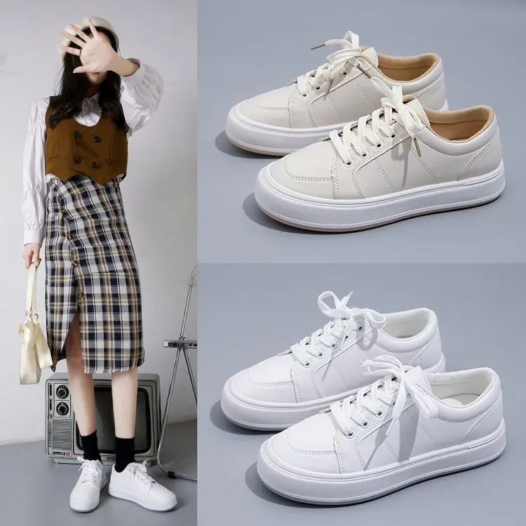 

2022 Fashion Women's Breathable Sneakers Ladies low Top mixed color Flats Vulcanized Shoes Female chunky Casual Walking Shoes