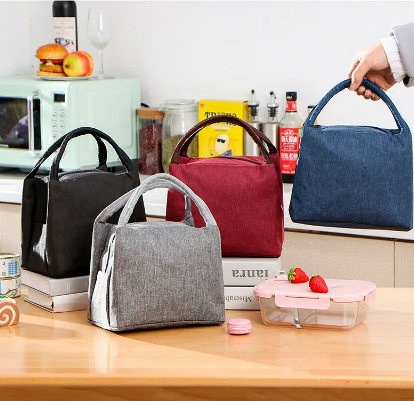 

Insulation Oxford Cloth Lunch Bag Picnic Food Bento Thermal Cooler Bags Storage Container Handbag for Men Women Student Children