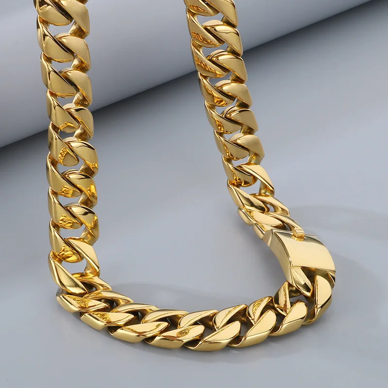 Ожерелье MINDGEM из нержавеющей стали для мужчин кубинская цепь шириной 20 мм 304