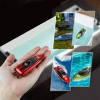 mini 5kmh rc boat radio remote controlled high speed ship with led light palm boat summer water toy pool toys models gifts