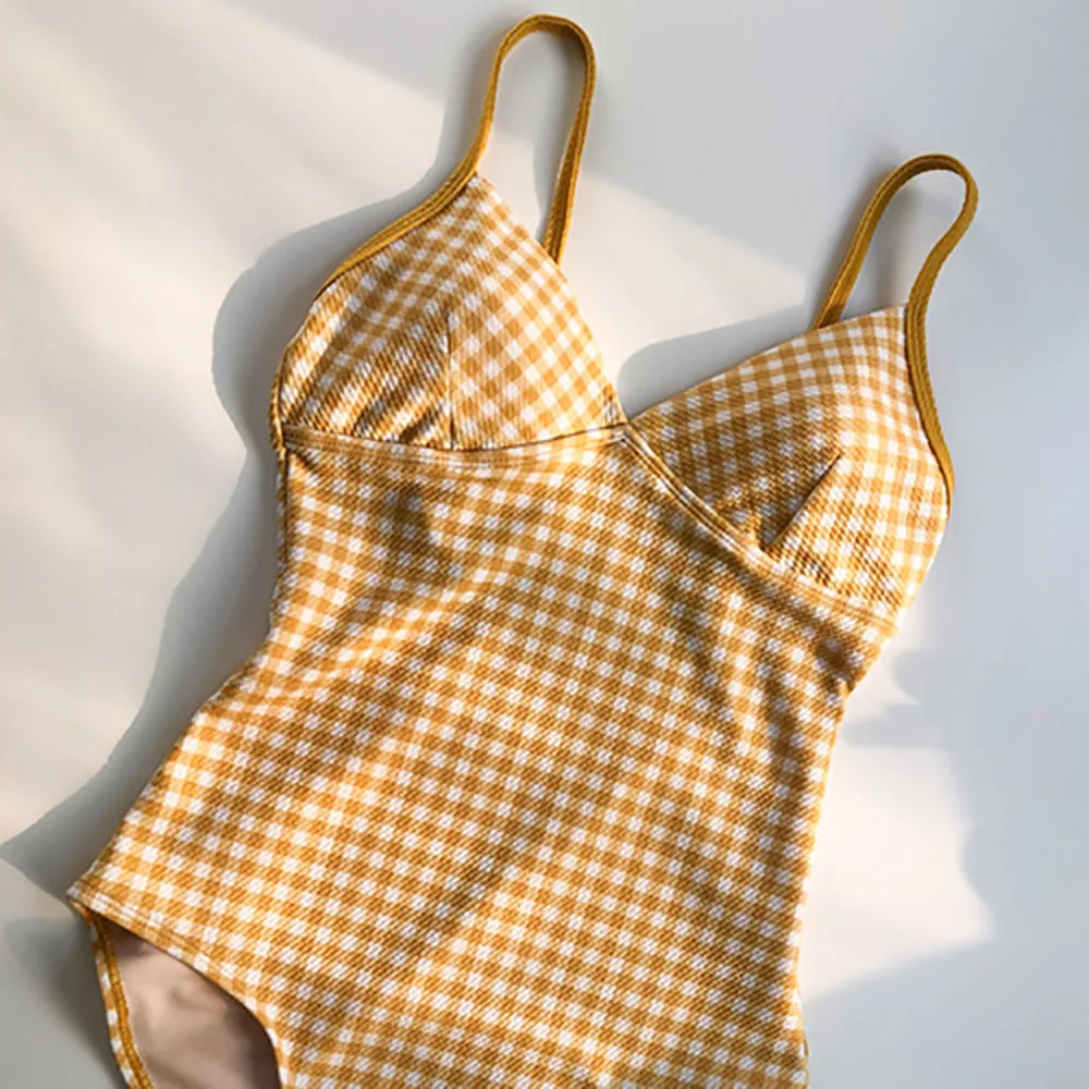 Монокини женское Спортивное с эффектом пуш-ап и высокой посадкой |